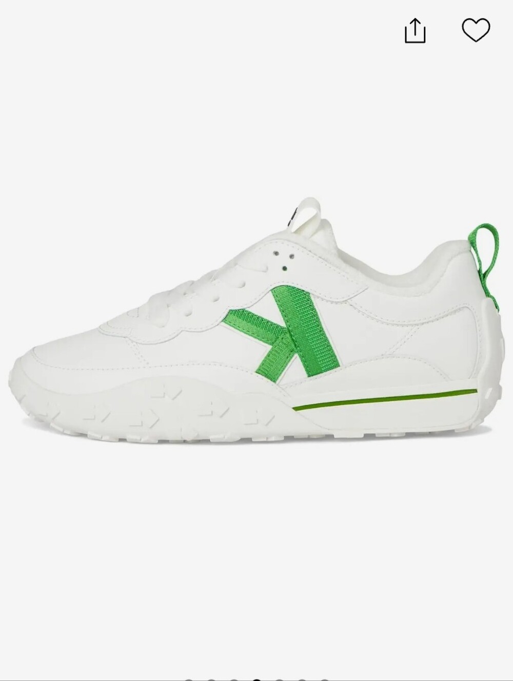 kate spade K As In Kate Sneakers, True White/ KS Green - Picture 4 of 6